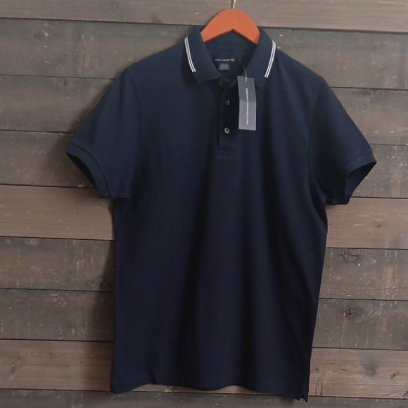 French Connection Dark Blue Polo Shirt - Picture 4 of 8